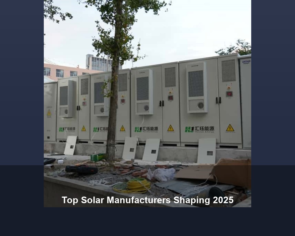 Top Solar Manufacturers Shaping 2025
